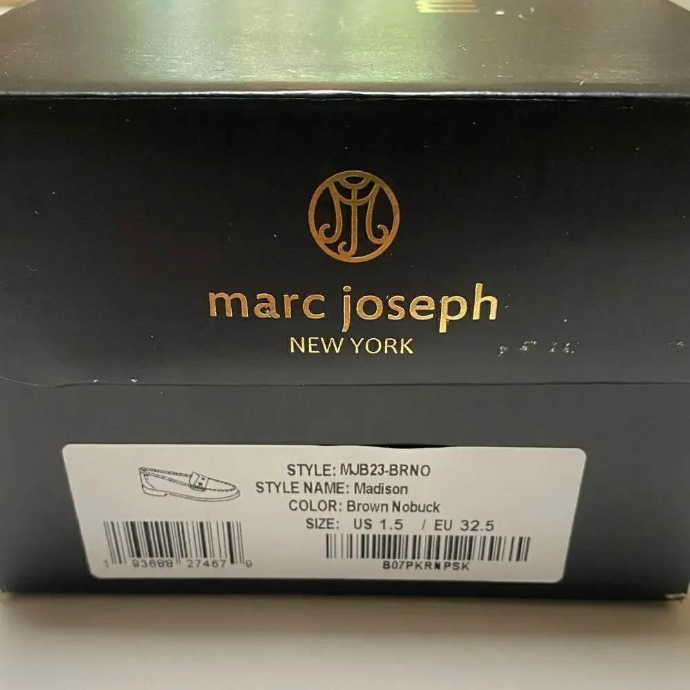 Marc Joseph New York Girl’s Brown Leather Madison Shoes Sz 1.5 NIB